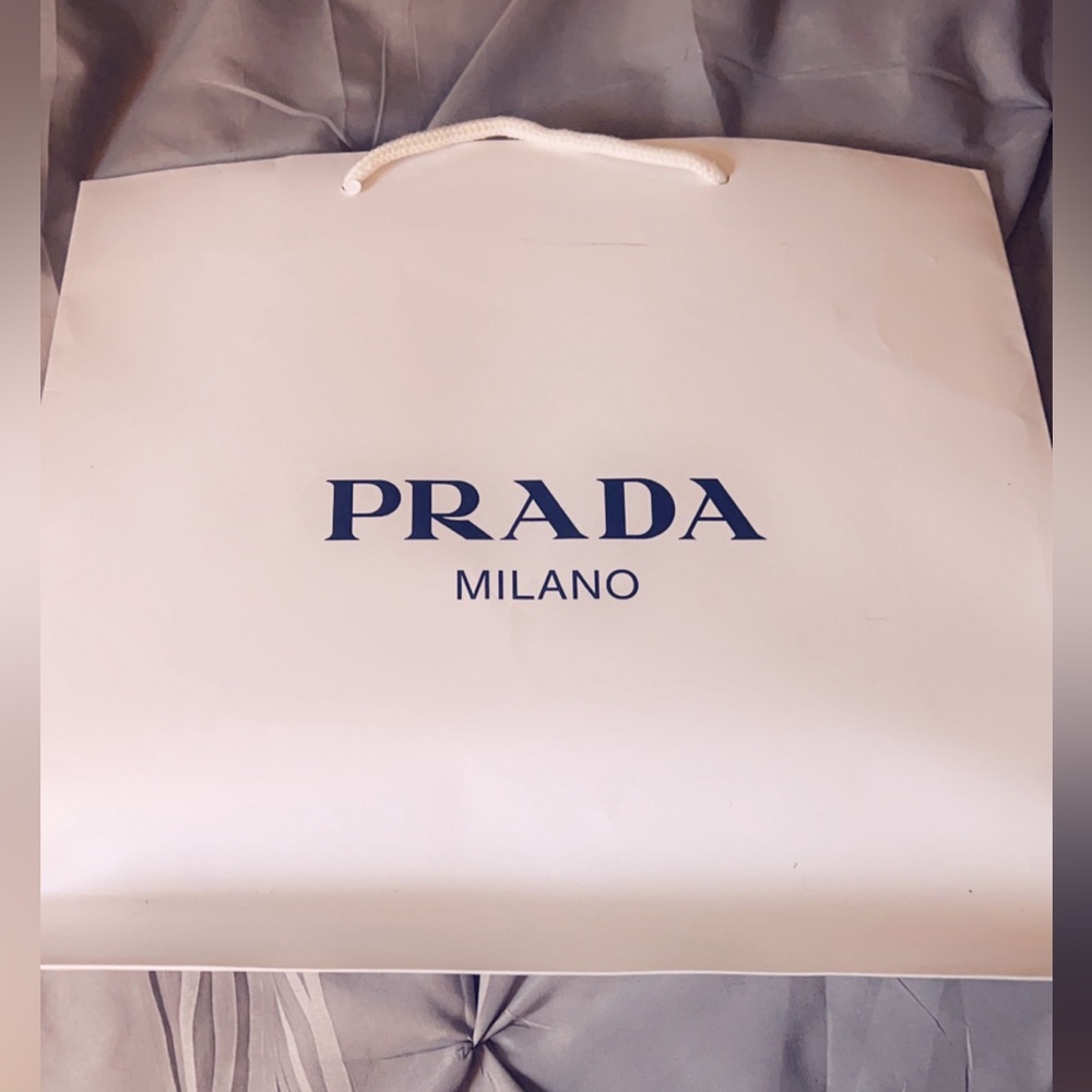 Prada Milano White Shopping Bag